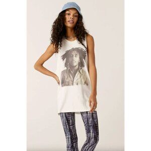 NWT Daydreamer Bob Marley Boyfriend Muscle Tank Cotton Gray Size L $88 [jb]